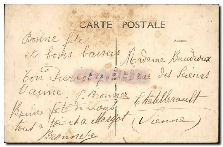 CPA Bonny sur loire Le pont suspendu sur la Loire (vaches) — Rückseite