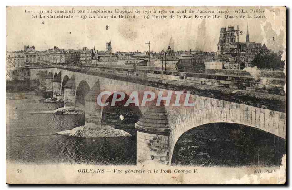 CPA orleans Vue generale et le pont George V