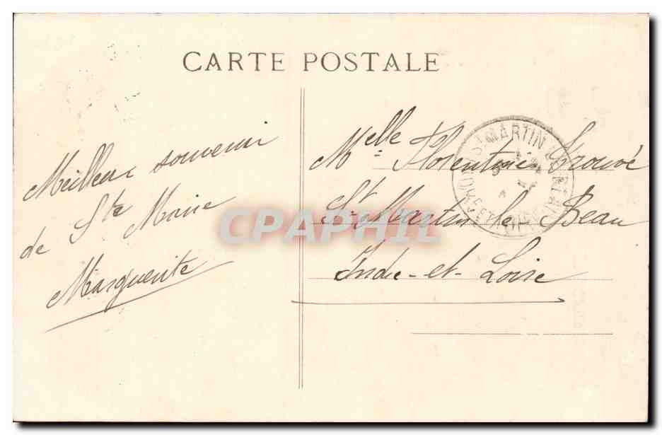 Sainte Marie de pornic CPA Plage et cote des grandes vallees — Rückseite