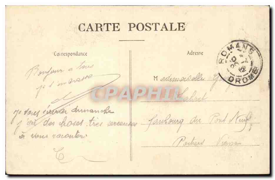 Vallée de la Bourne (Isère) — Vue prise du Pont de Goule Noire — Éditeur : Borden Automobiles & Imprimeurs — Verso