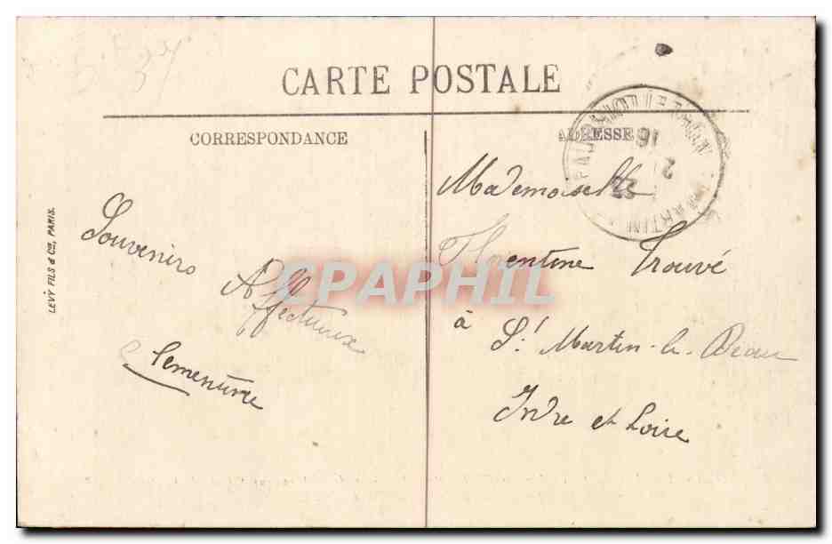 Monts CPA Le viadux sur l'Indre  — Rückseite