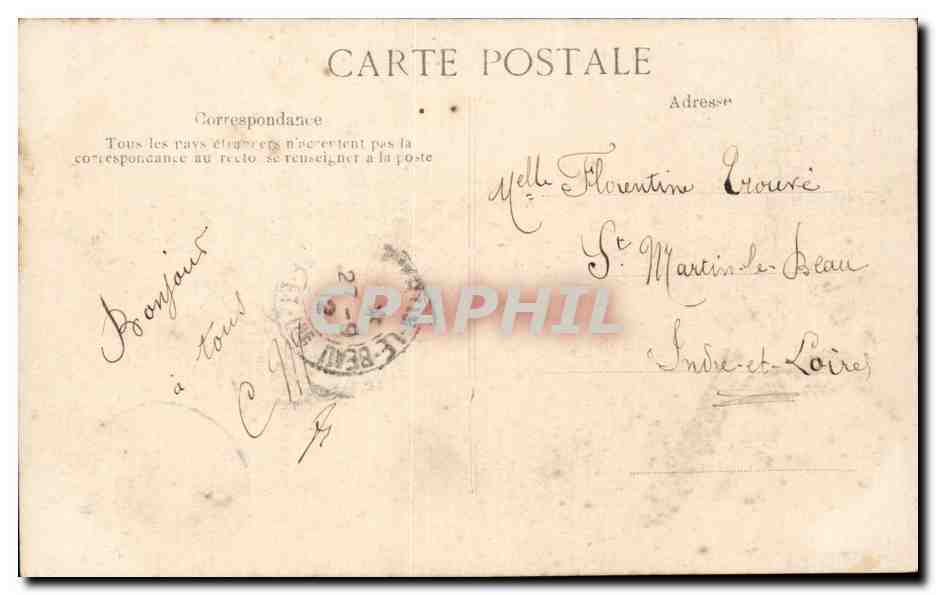 Palais de FONTAINEBLEAU — Le Parterre — Éditeur non identifié, n° 386 — Reverso