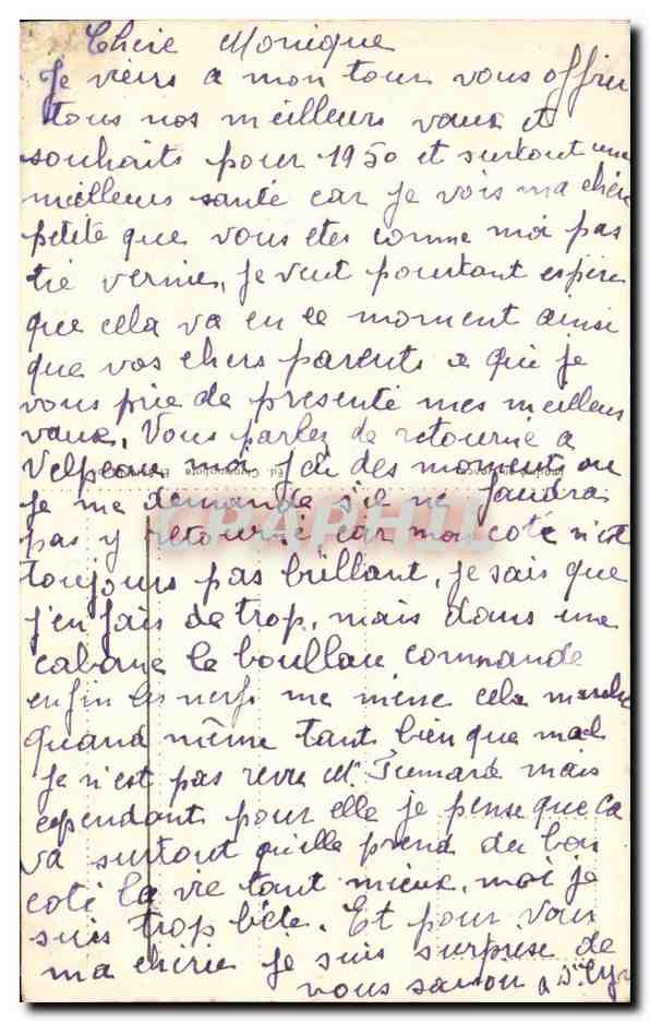 CPA Fantaisie Bonne annee — Verso