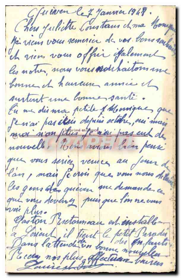 CPA Fantaisie Bonne et heureuse annee — Rückseite