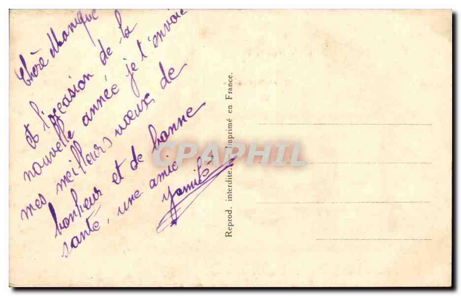 CPA Fantaisie Bonne annee — Rückseite