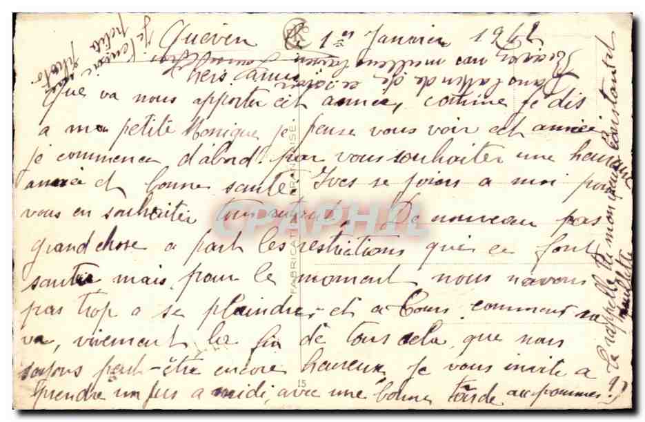 CPA Fantaisie Bonne et heureuse annee — Rückseite