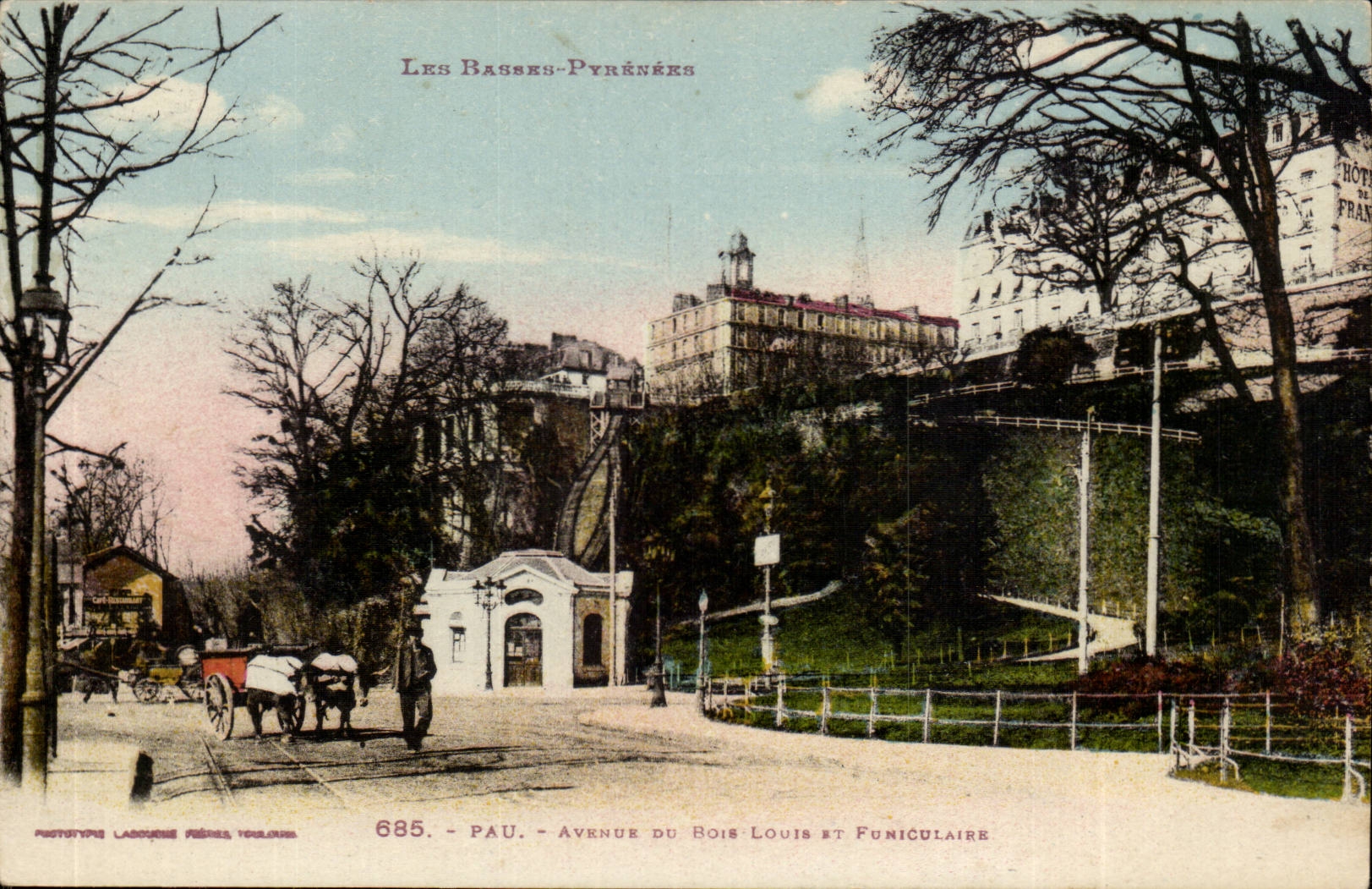 Pau — Avenue du Bois Louis et Funiculaire — Phototype Lacroix Frères, Toulouse