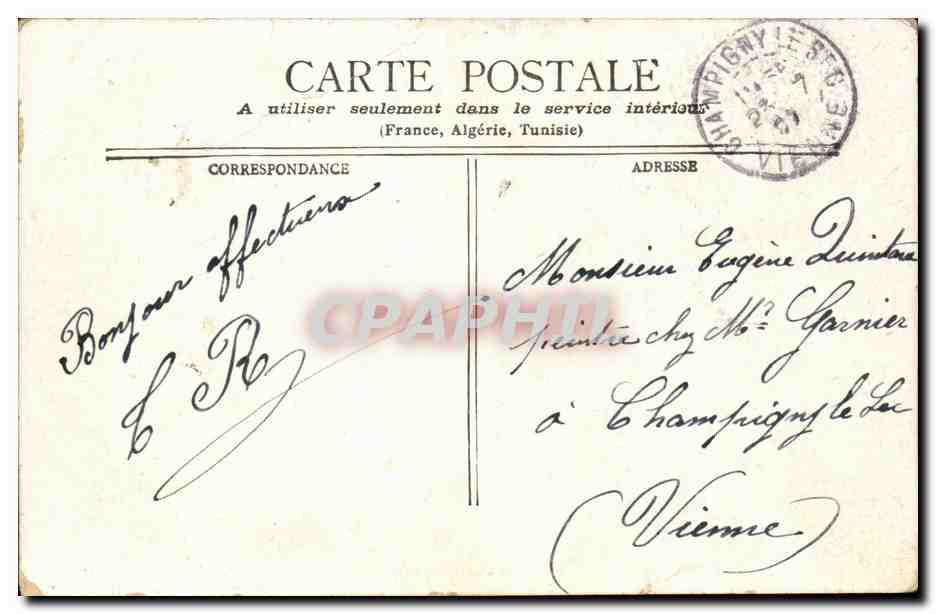 Biarritz CPA Villa Belza — Verso