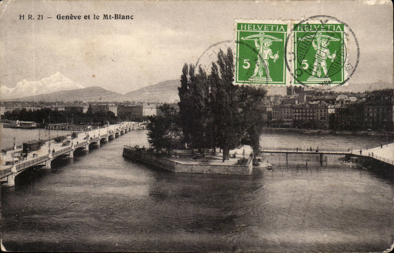 Suisse CPA Geneve et le Mont Blanc