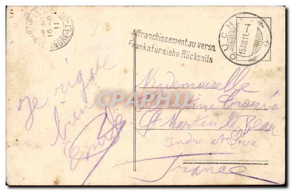 Suisse CPA Geneve et le Mont Blanc — Rückseite