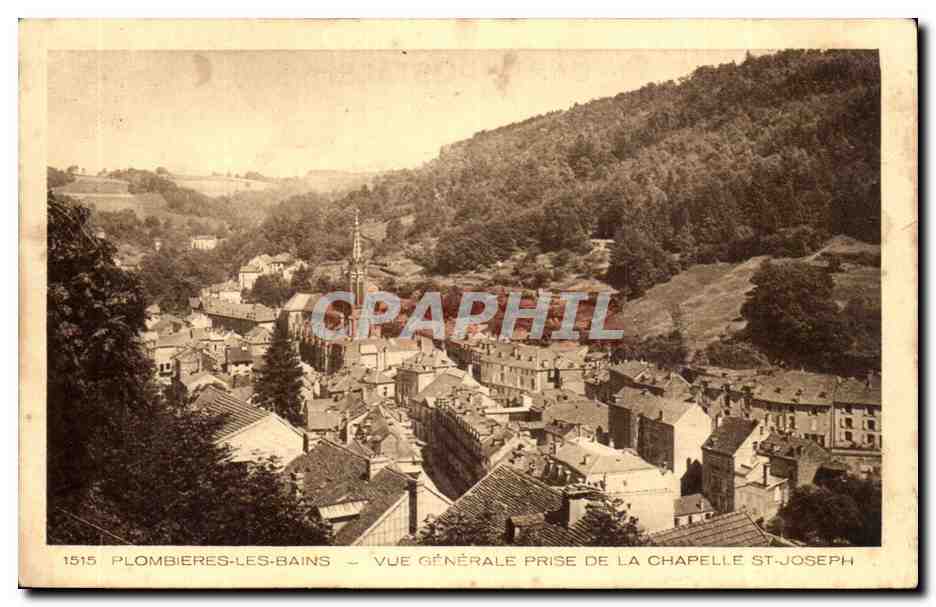 Plombieres les Bains CPA Vue generale prise de la chapelle St Joseph