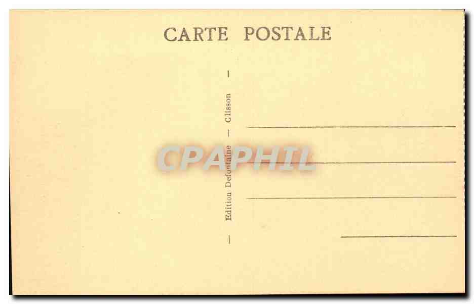 Château de Tiffauges — Ruines du château, chapelle et église — Édition Defontaine, Clisson — Verso