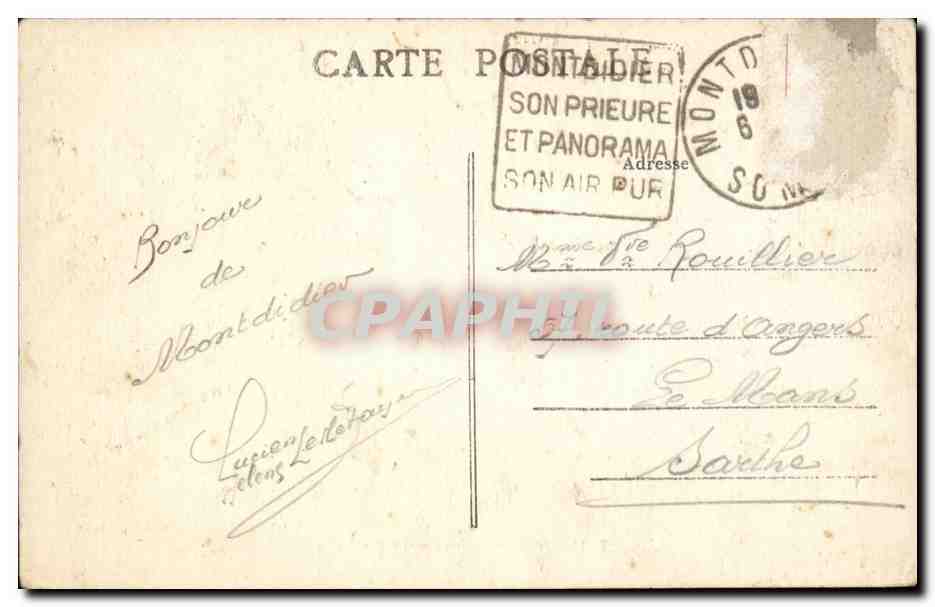 Montdidier CPA Le cimetiere miltiaire  — Back