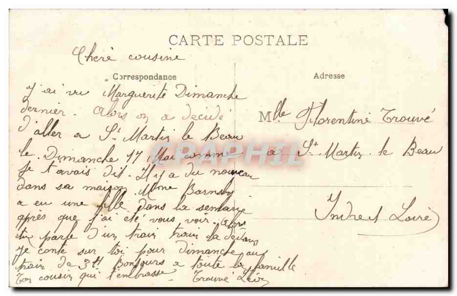 Environs de Monnaie CPA Chateau de l'orfraisiere Cote Ouest — Rückseite