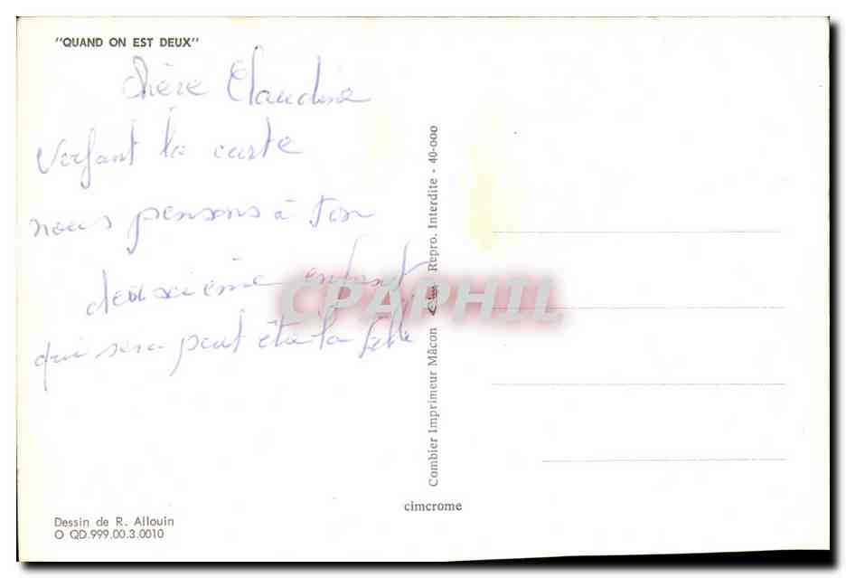 CPM Humour Avec ses collegues mon mari se defoule mais a a maison il est toujours d'accord — Rückseite