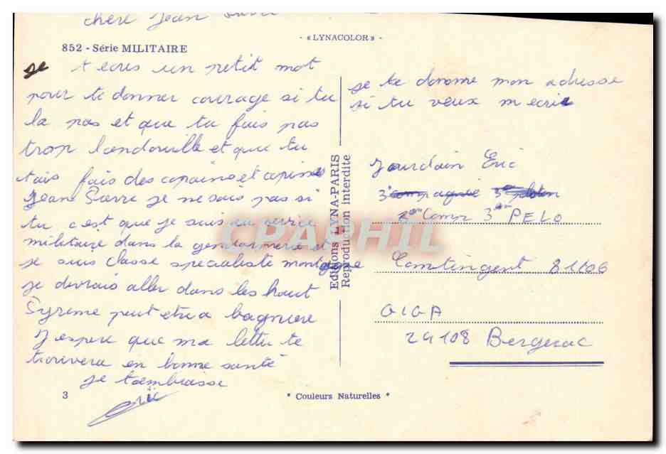 CPM Humour Sans paroles (soldats) — Rückseite