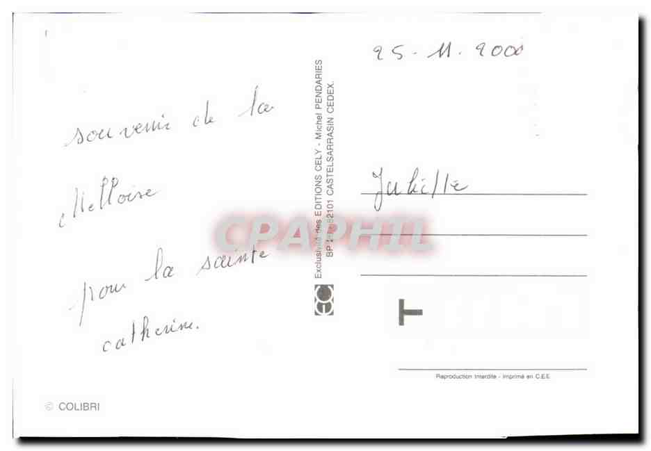 CPM Humour Faut pas me bousculer j'emerge (cochon) — Rückseite