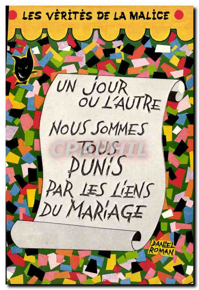 CPM Les verites de la malice Mariage (Daniel Roman) (humour)