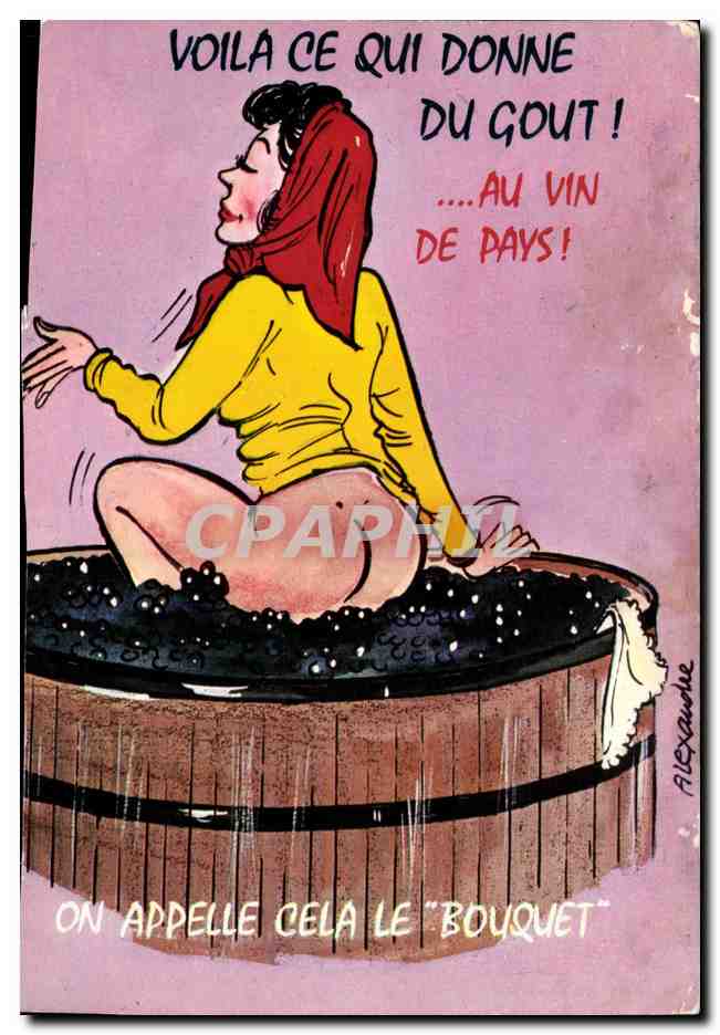CPM Humour Nus erotique Voila ce qui donne du gout Bouquet