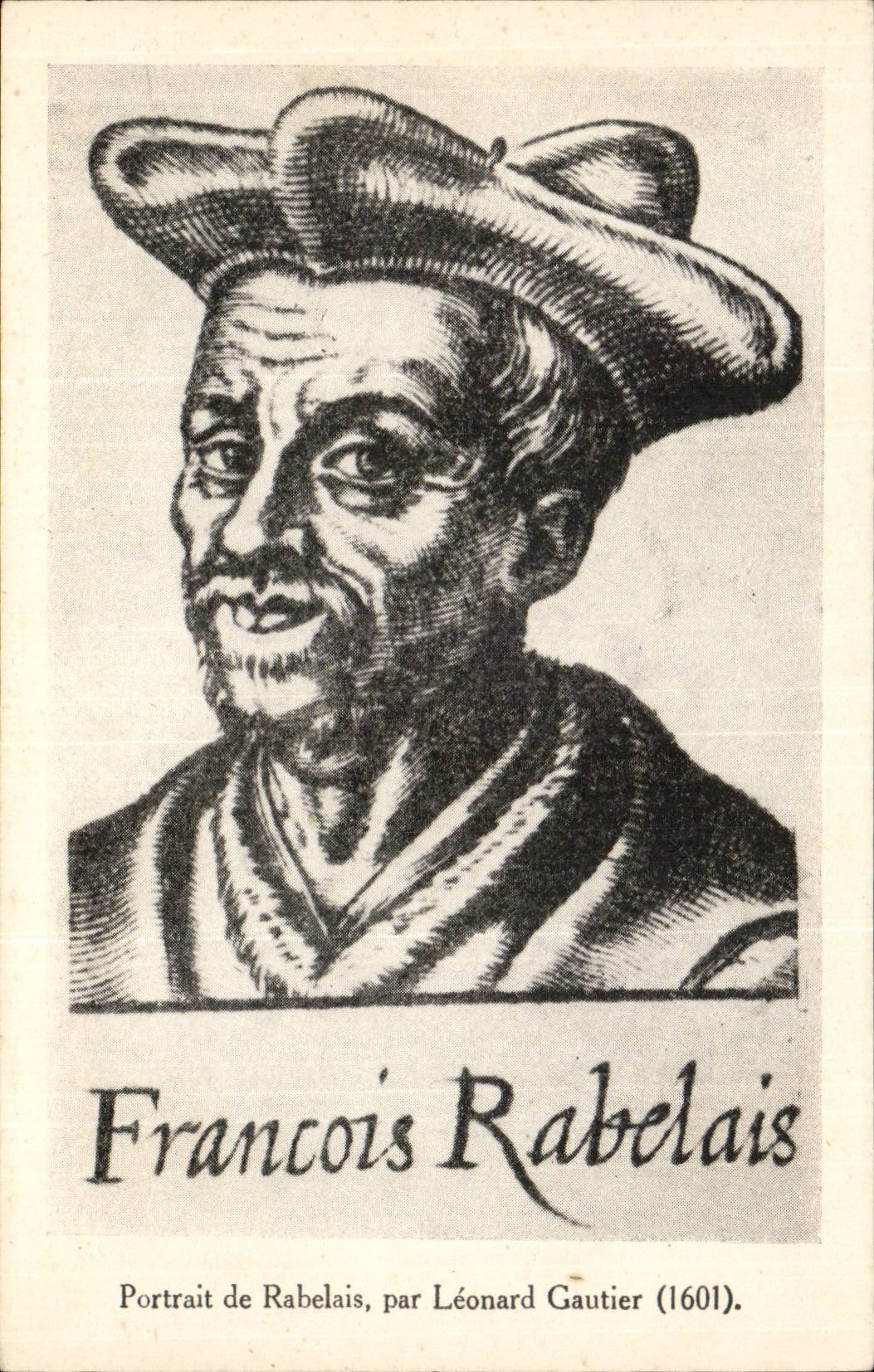 Fantaisie - Homme - Portrait de Rabelais par Leonard Guatier 1601- CPA 