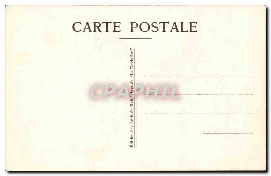 Fantaisie - Homme - Portrait de Rabelais par Leonard Guatier 1601- CPA  — Rückseite