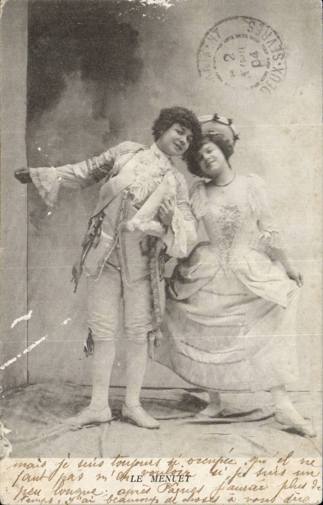 Fantaisie - Couple - spectacle - danse - Le Munuet - feuille decolle - CPA 
