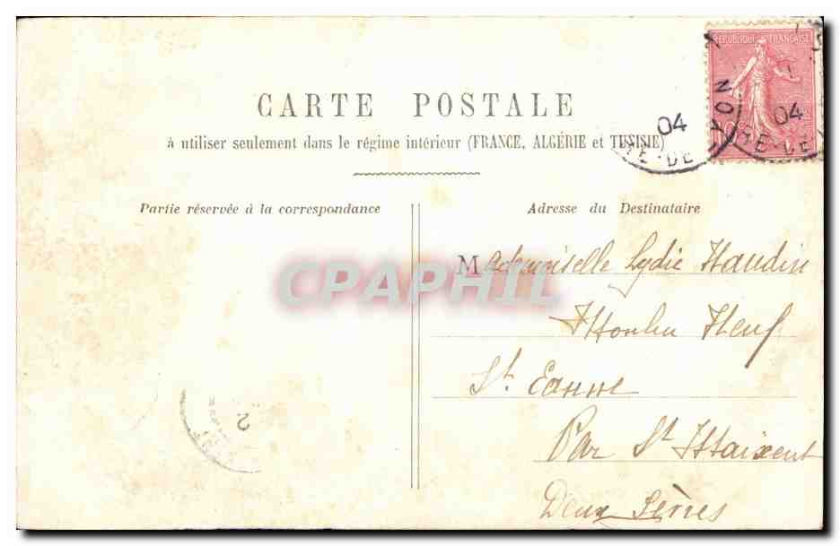 Fantaisie - Couple - spectacle - danse - Le Munuet - CPA  — Rückseite
