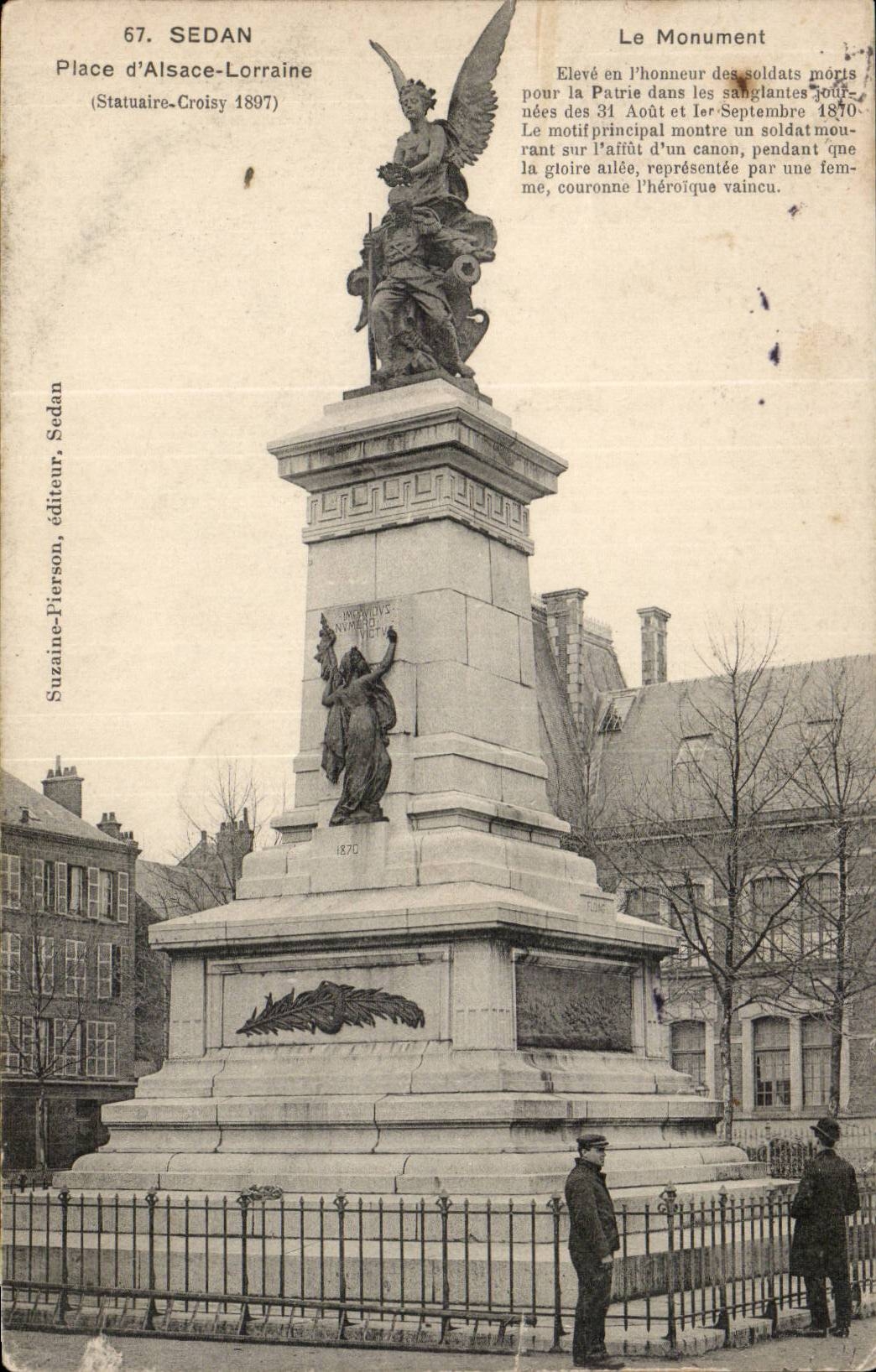 Sedan - Place Alsace Lorraine - Le Monument Ange - Angel 