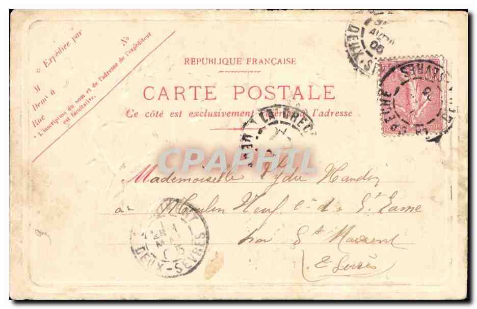 Fleurs de pavot — Carte postale française — éditeur inconnu, n° de série non visible — Rückseite