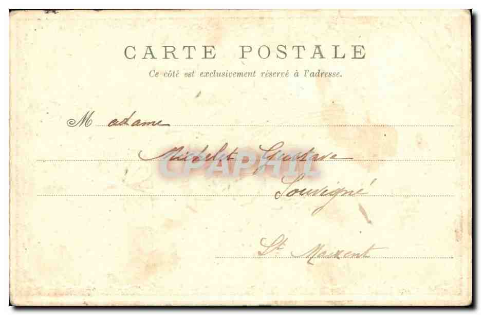 Fantaisie - Mes Meilleurs souhaits - trefle a quatre feuilles - four leaf clover - CPA  — Rückseite