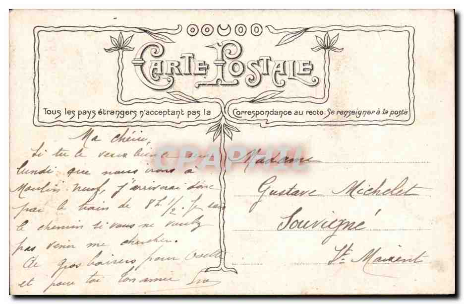 Fantaisie - Enfant - File Souriante - CPA  — Verso