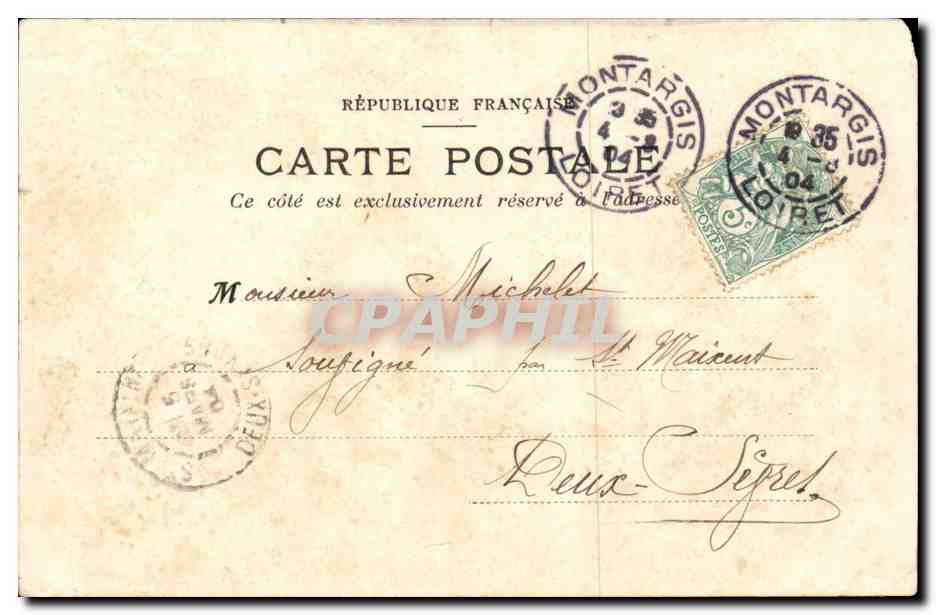 Fantaisie - Femme avec rose - CPA  — Rückseite