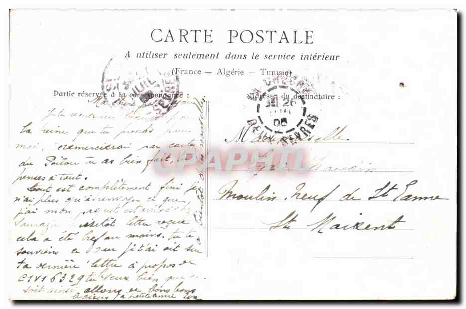 Fidélité — Portrait d'une petite fille — Éditeur inconnu, n° de série non visible — Verso