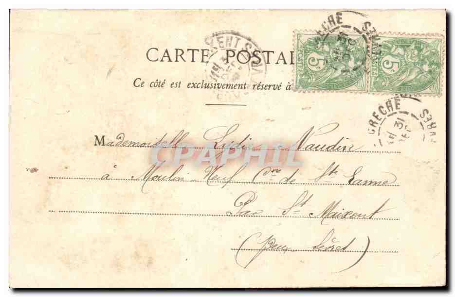 Fantaisie - Fete - Novel An 1903 - L'annee qui vient de naitre sera fertle en Mariages - feuilets decolles - CPaA — Back