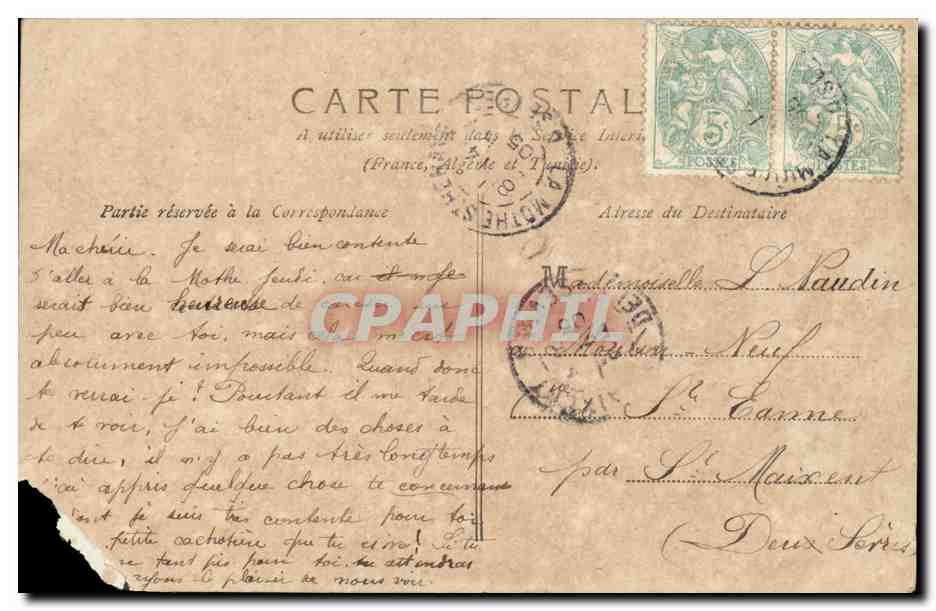 Fantaisie - Femme - Miss Desire - Coin Manquant - CPA — Rückseite