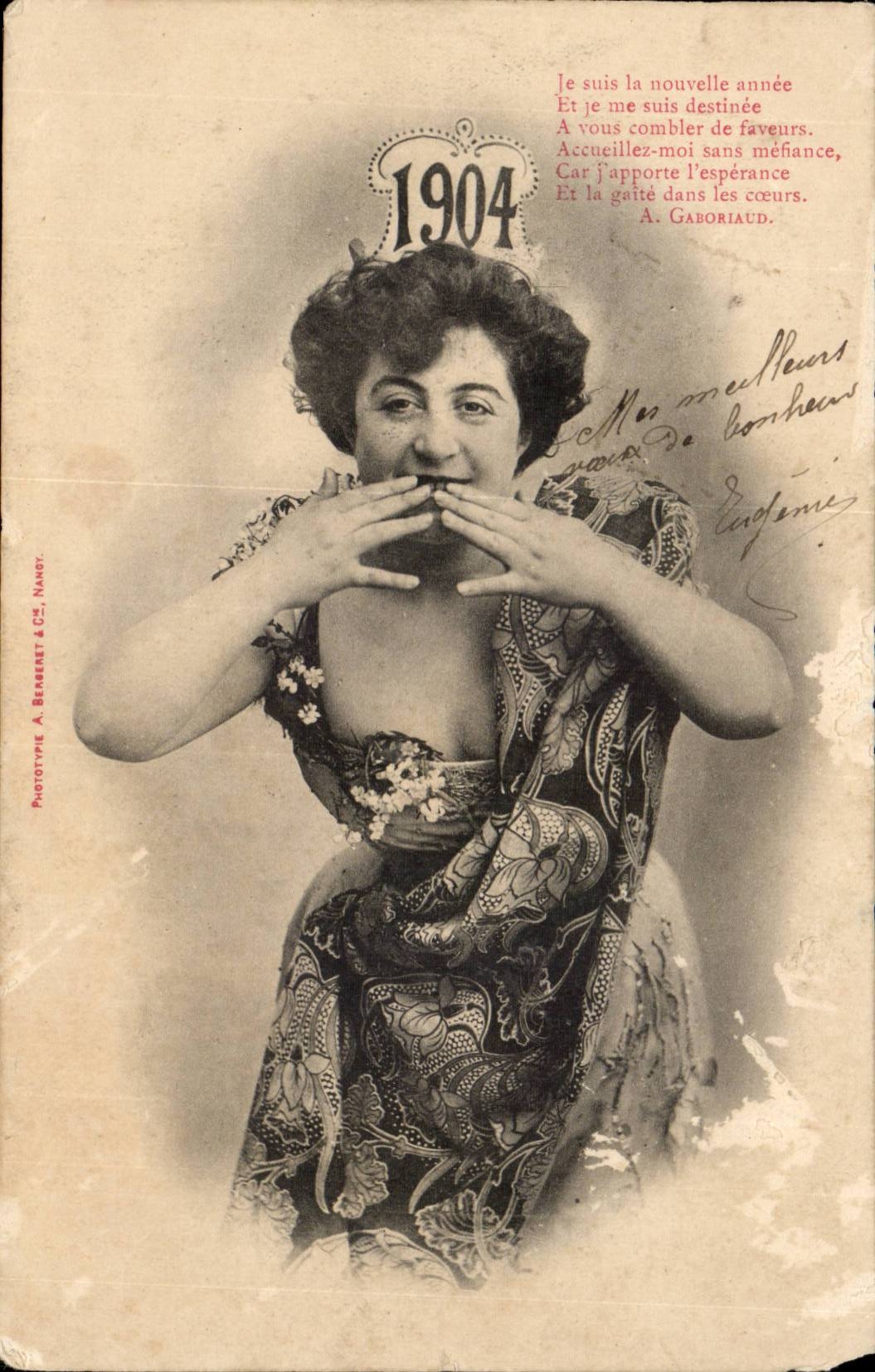 Fantaisie - Femme - 1904 - Je suis la nouvelle annee - - CPA