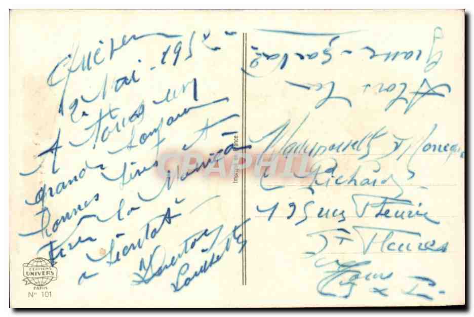 Fantaisie - Bonne Fete - Fleurs - CPA  — Rückseite