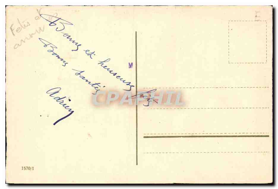 Fantaisie - Bonne Fete - Fleurs - CPA  — Rückseite