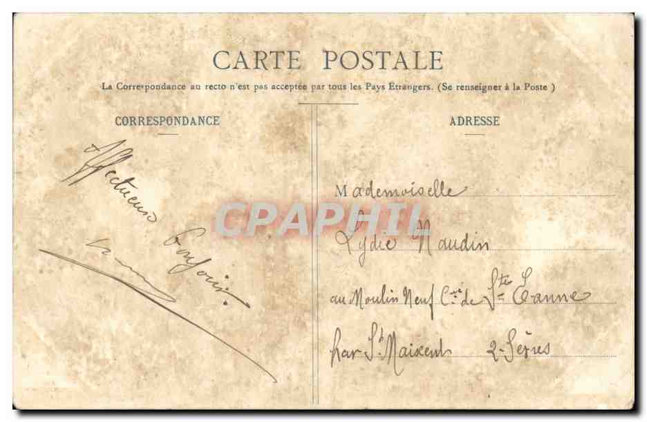 Fantaisie - Femme - Language des Fleurs - Tulipe declaration Amittie - CPA  — Verso