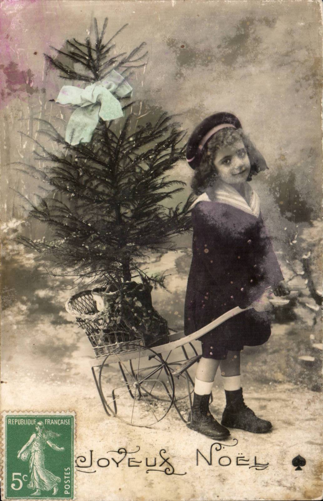 Fantaisie - Enfant - Sapin - Joyeux Noel - - CPA 