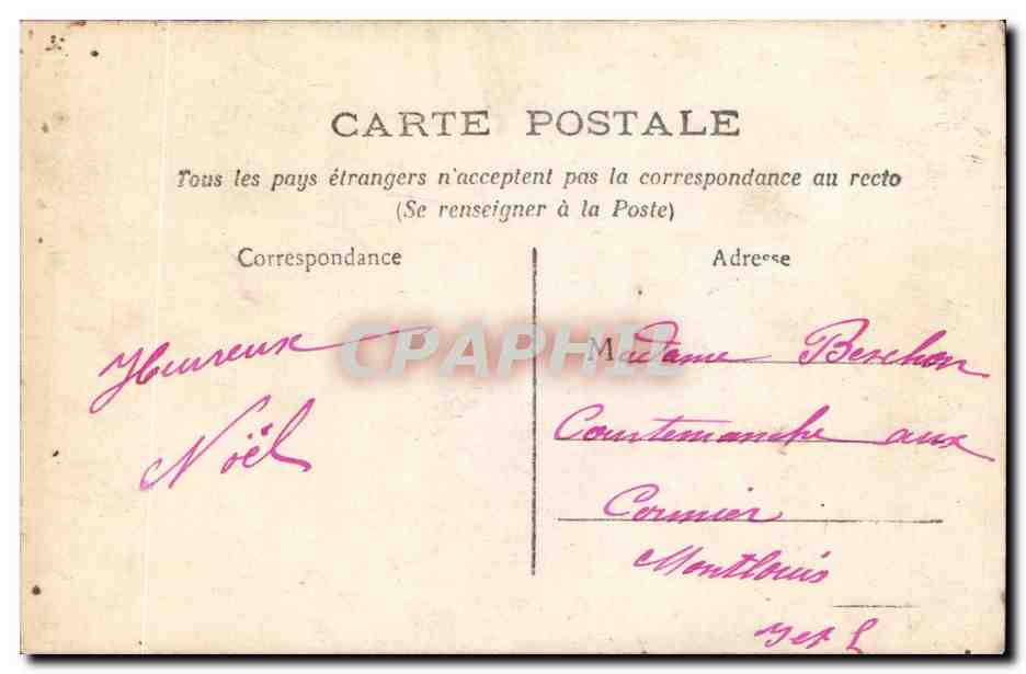 Fantaisie - Enfant - Sapin - Joyeux Noel - - CPA  — Verso