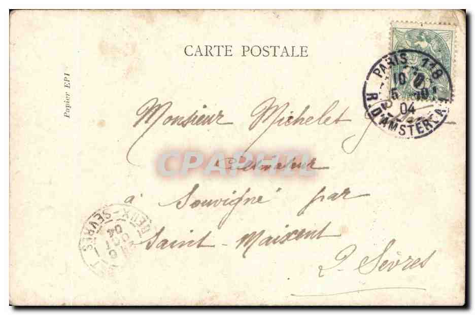 Dans les Palmes — Poème de Paul Éluard — Éditeur P. L. n° 694-4 — Verso