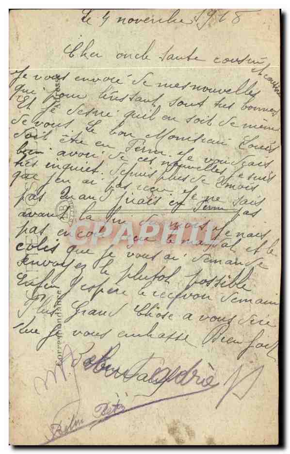 Villeneuve-sur-Yonne — La Torre Louis-le-Grande — Edición C. Lancelin — Reverso