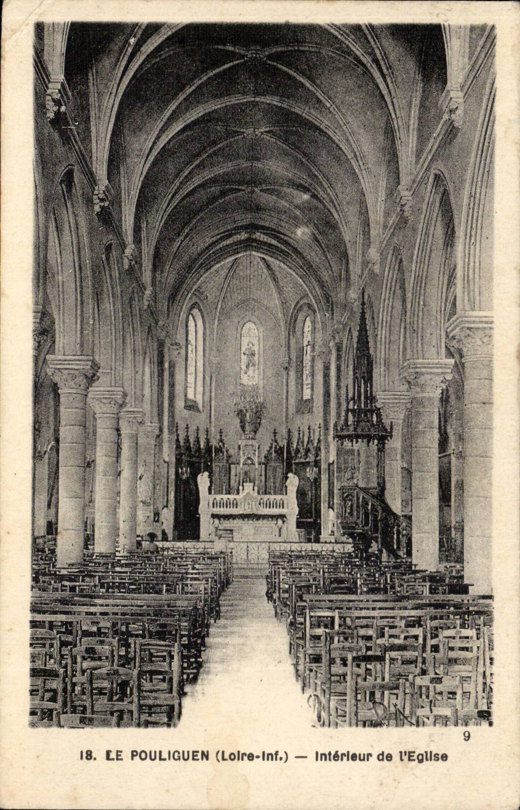 Le Pouliguen - Interieur de L'Eglise - CPA 