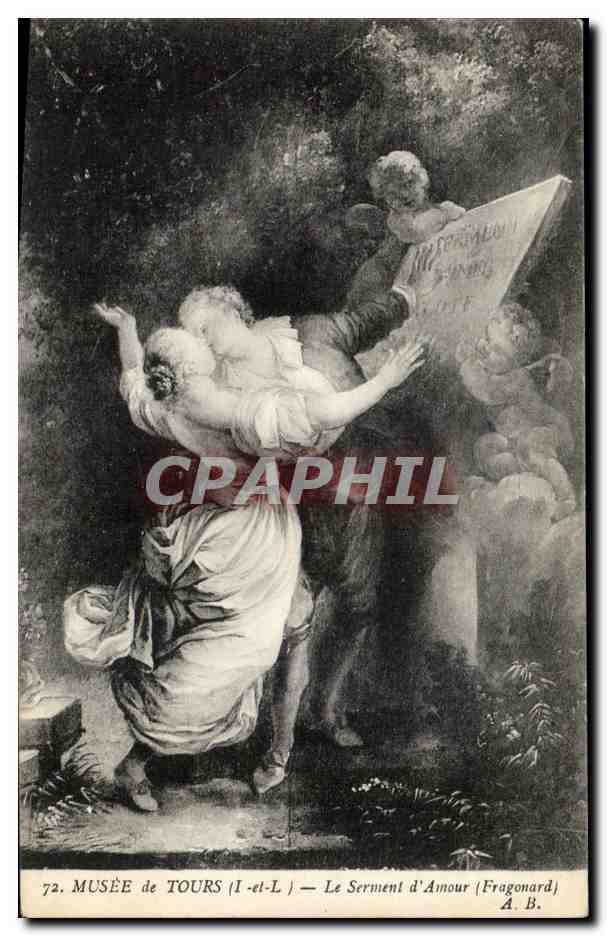 Tours - La Musee - Le Serment D'Amour - Tableau - Fragonard - CPA 