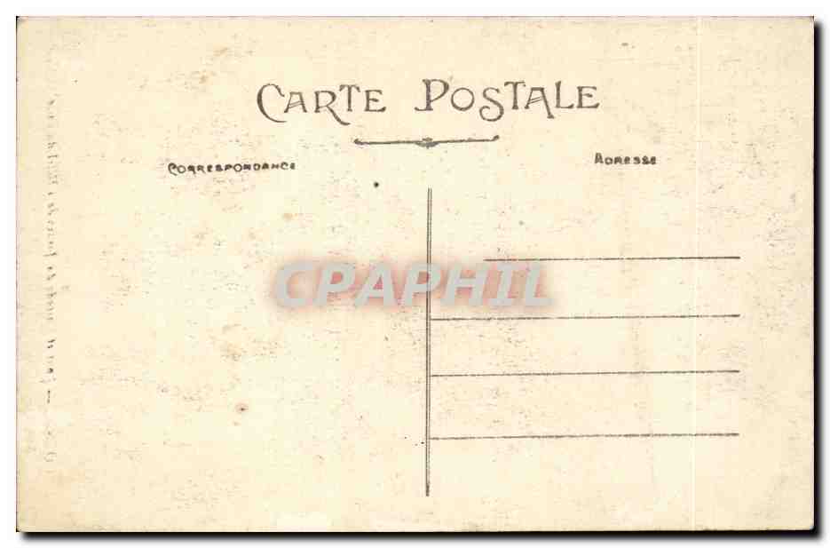 COGNAC — Brücke und Wasserfall im Garten des Rathauses — Verlag Monville & Dalloz — Rückseite