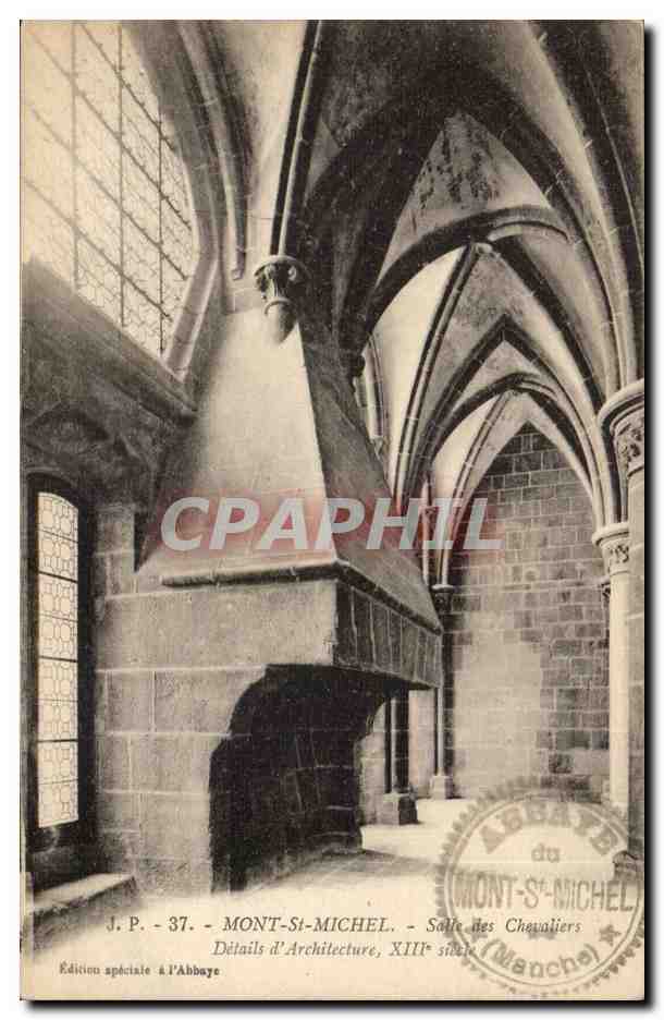 Mont-Saint-Michel — Salle des Chevaliers, XIIIe siècle — J.P. - 37 - Édition spéciale à l'Abbaye