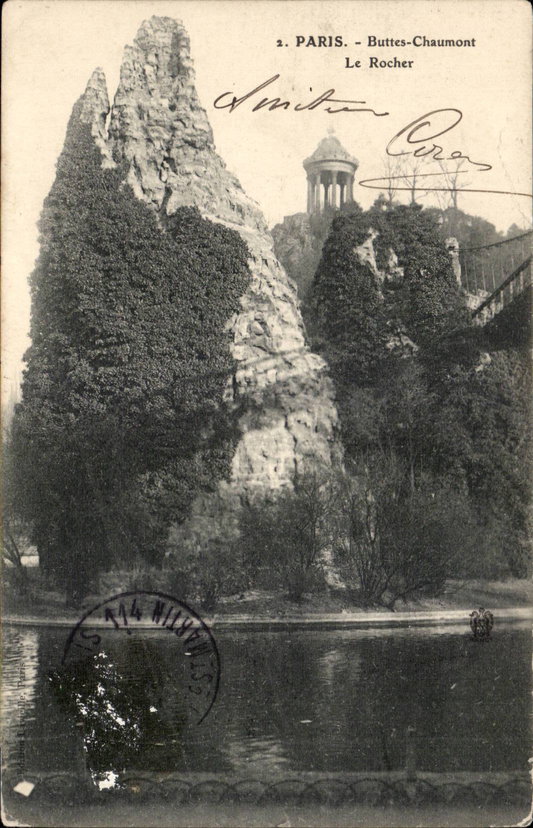 Paris 19 - Buttes Chaumont - Le Rocher - CPA 