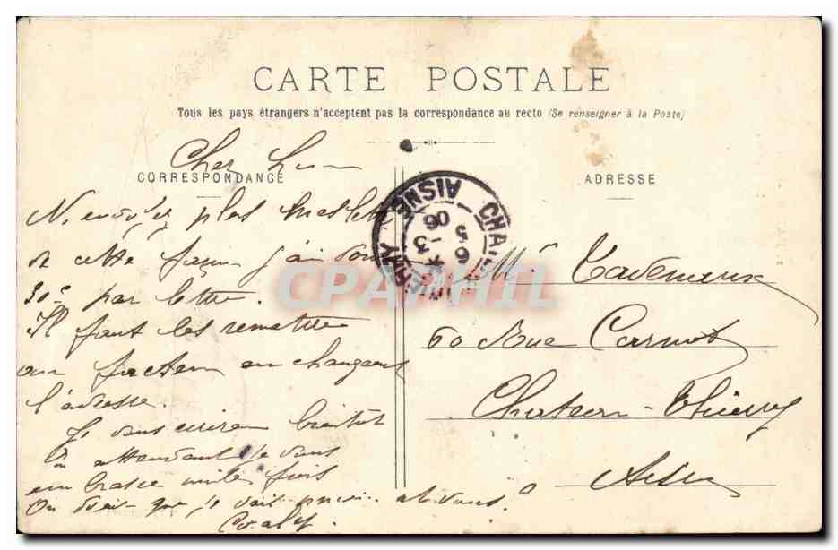 Paris 19 - Buttes Chaumont - Le Rocher - CPA  — Rückseite