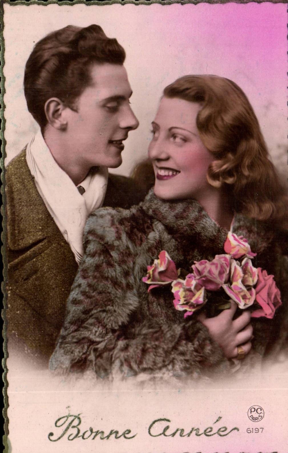 Fantaisie - Couple - Bonne Annee - CPA 